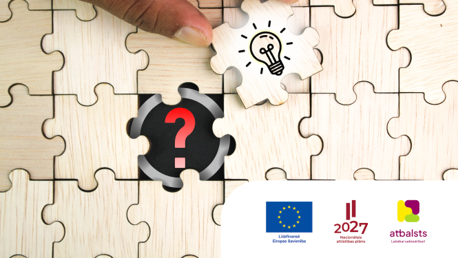 Puzle, kur jautājumu atisina ar idejas gabaliņu