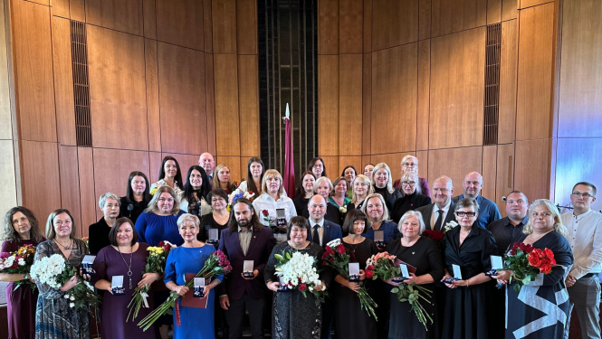 VPD darbinieki, sadarbības partneri un brīvprātīgie dienesta 21 gada jubilejas pasākumā