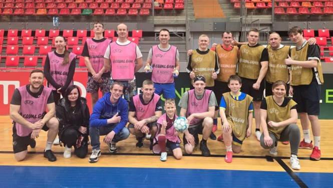 VPD un LFF komandas pēc draudzības spēles futbolā