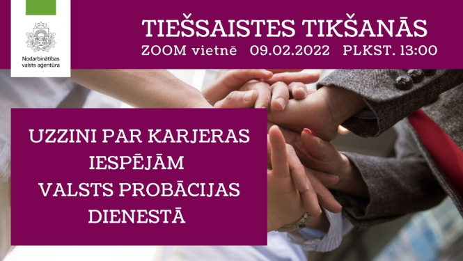 Ilustratīvs attēls par tiešsaistes tikšanos par darba iespējām Valsts probācijas dienestā