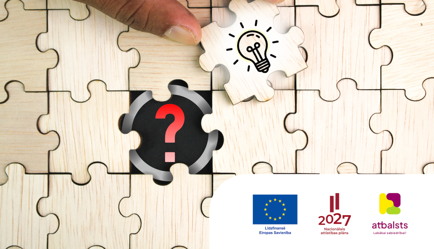 Puzle, kur jautājumu atisina ar idejas gabaliņu