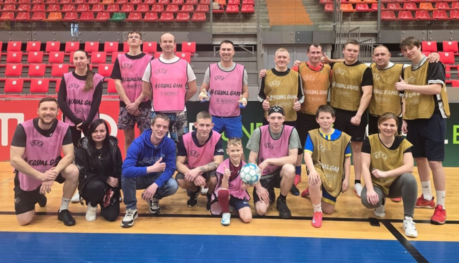 VPD un LFF komandas pēc draudzības spēles futbolā